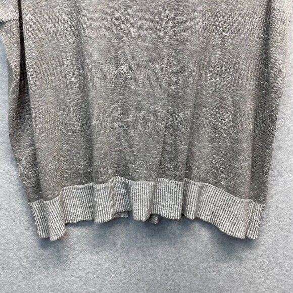 Eileen Fisher Linen Blend Cardigan Womens Small‎ Gray Oversized Sleeveless Light - Picture 9 of 13